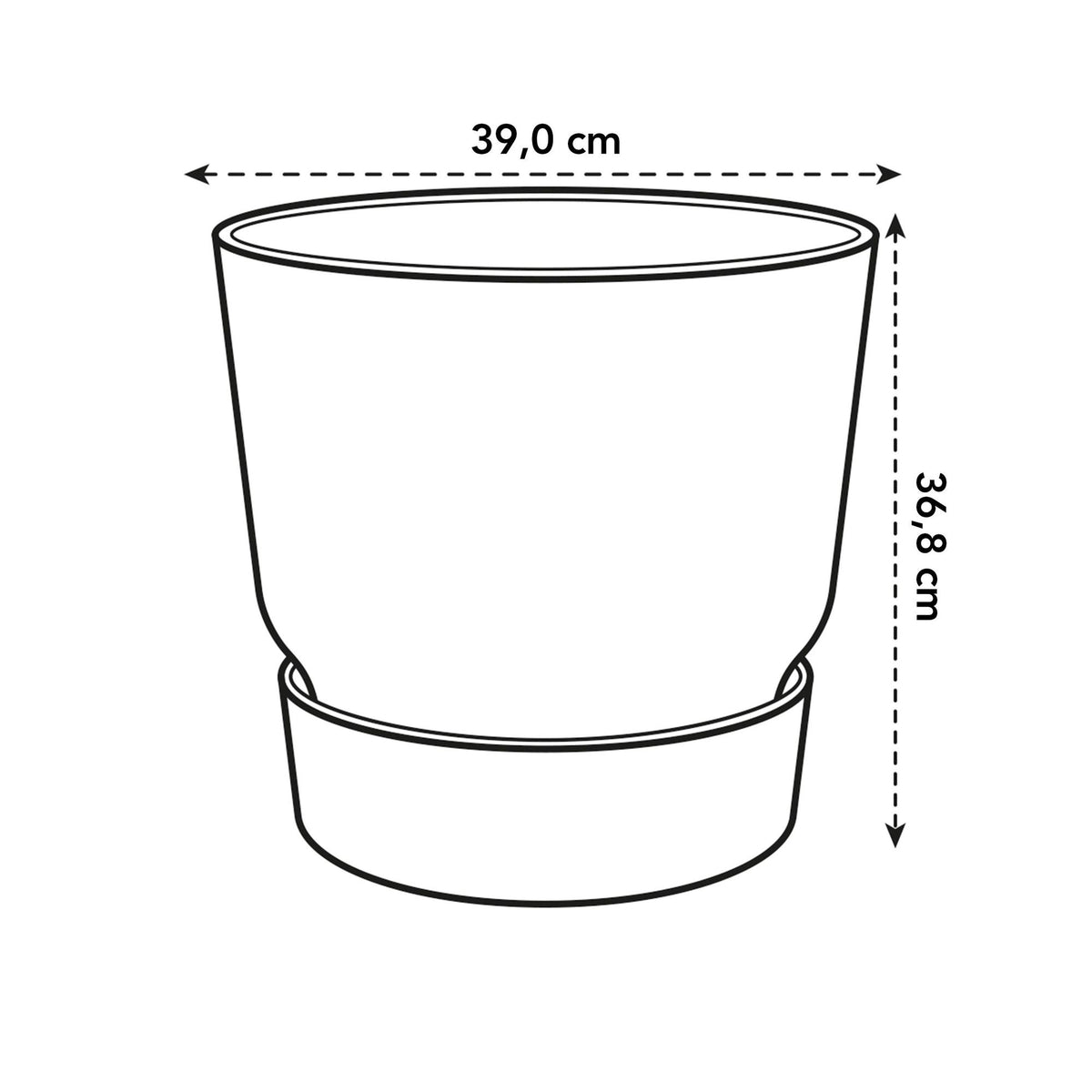 Pot elho Greenville Round green - D39 x H37