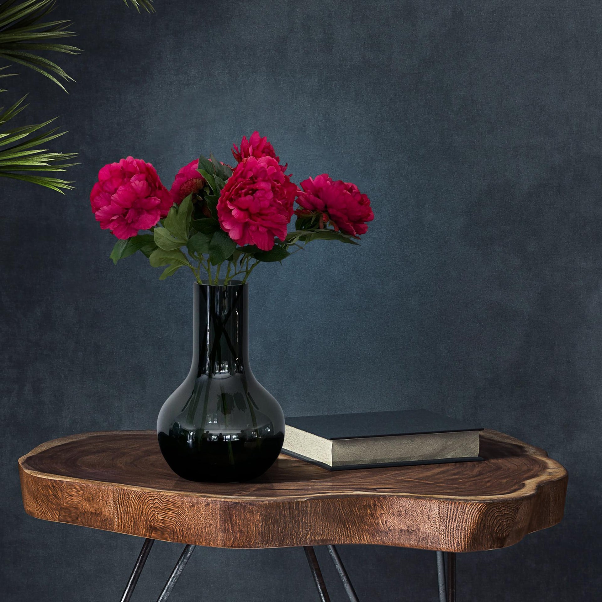 Kunstpfingstrosen Dunkelrosa – 5 Stiele à 65 cm
