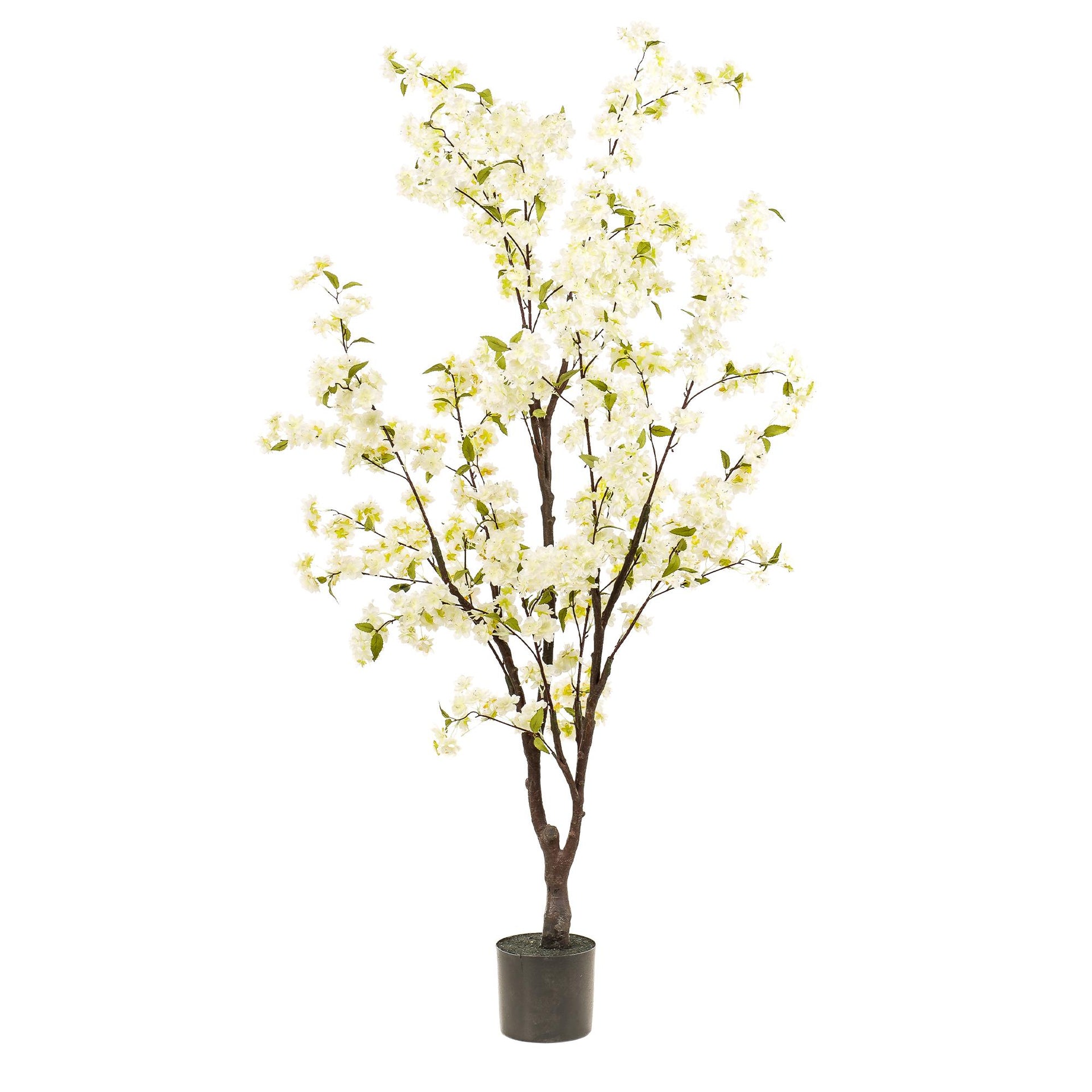 Kunstpflanze Kirschblüte (Prunus) Weiß