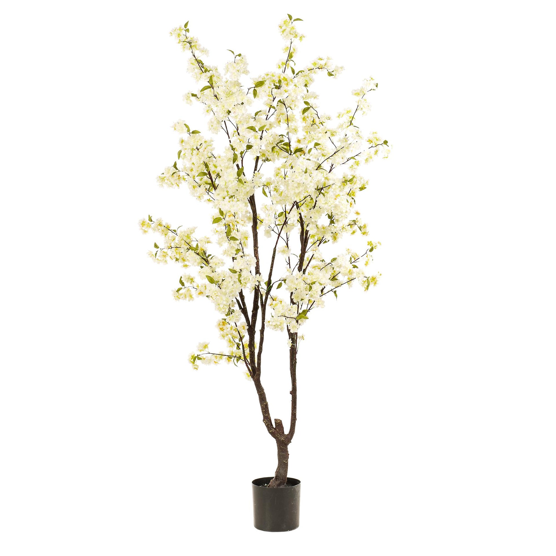 Kunstpflanze Kirschblüte (Prunus) Weiß