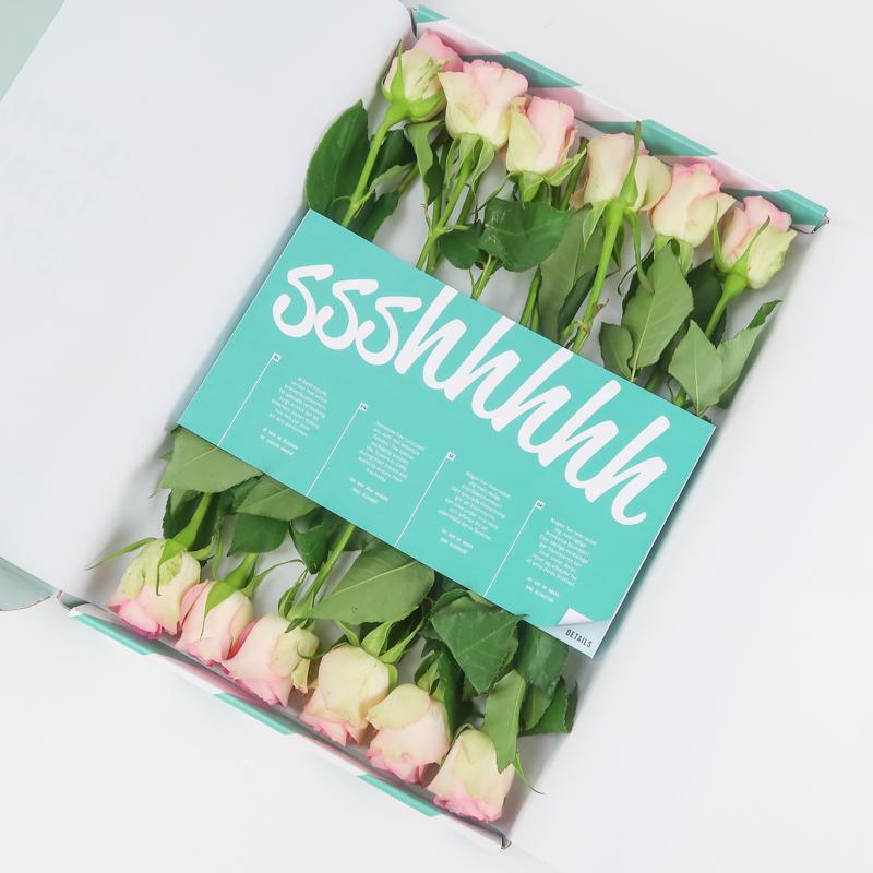 Süße Rosen -  rosa Rosen im Briefkastenpaket