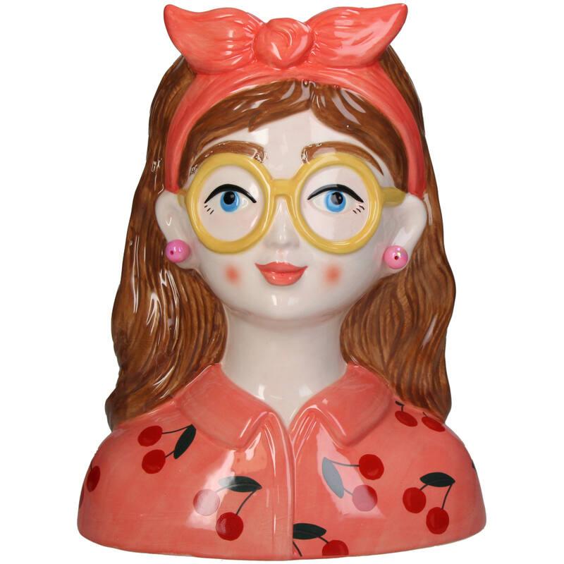 Vaas Fashion Lady ‘Jessie’ 27 cm - Met Bril en Haarband