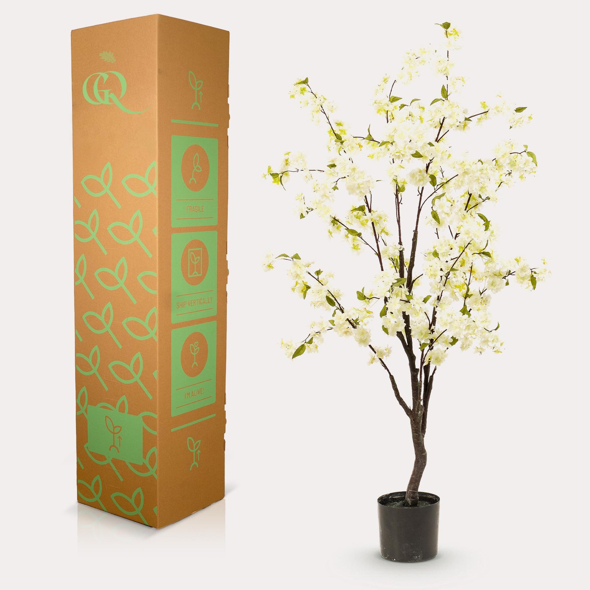 Kunstpflanze Kirschblüte (Prunus) Weiß