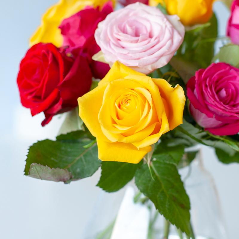 Bunter Rosenstrauß im Briefkasten - Colorful Roses