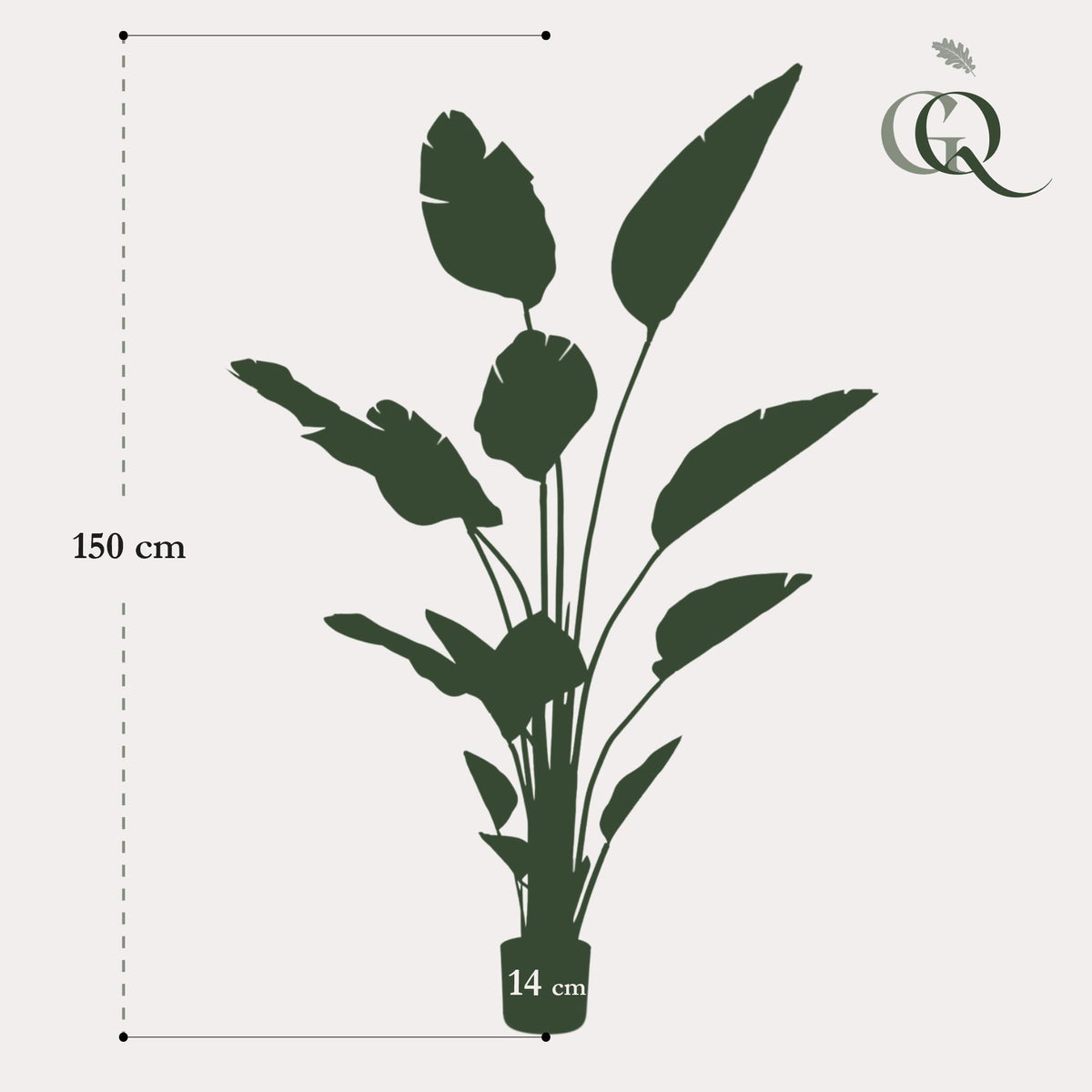 Kunstpflanze - Strelitzia Nicolai - Paradiesvogelblume