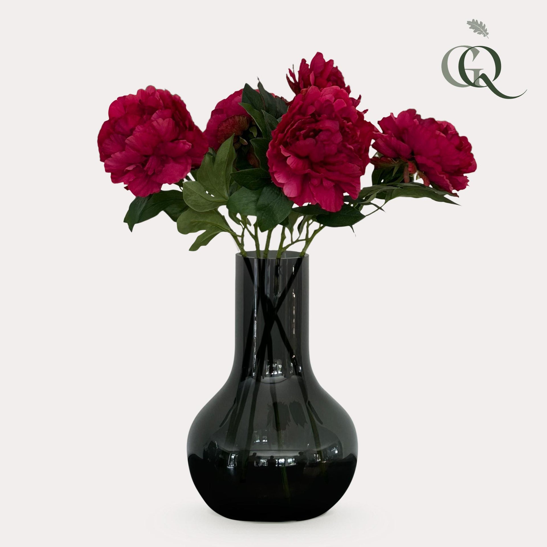 Kunstpfingstrosen Dunkelrosa – 5 Stiele à 65 cm
