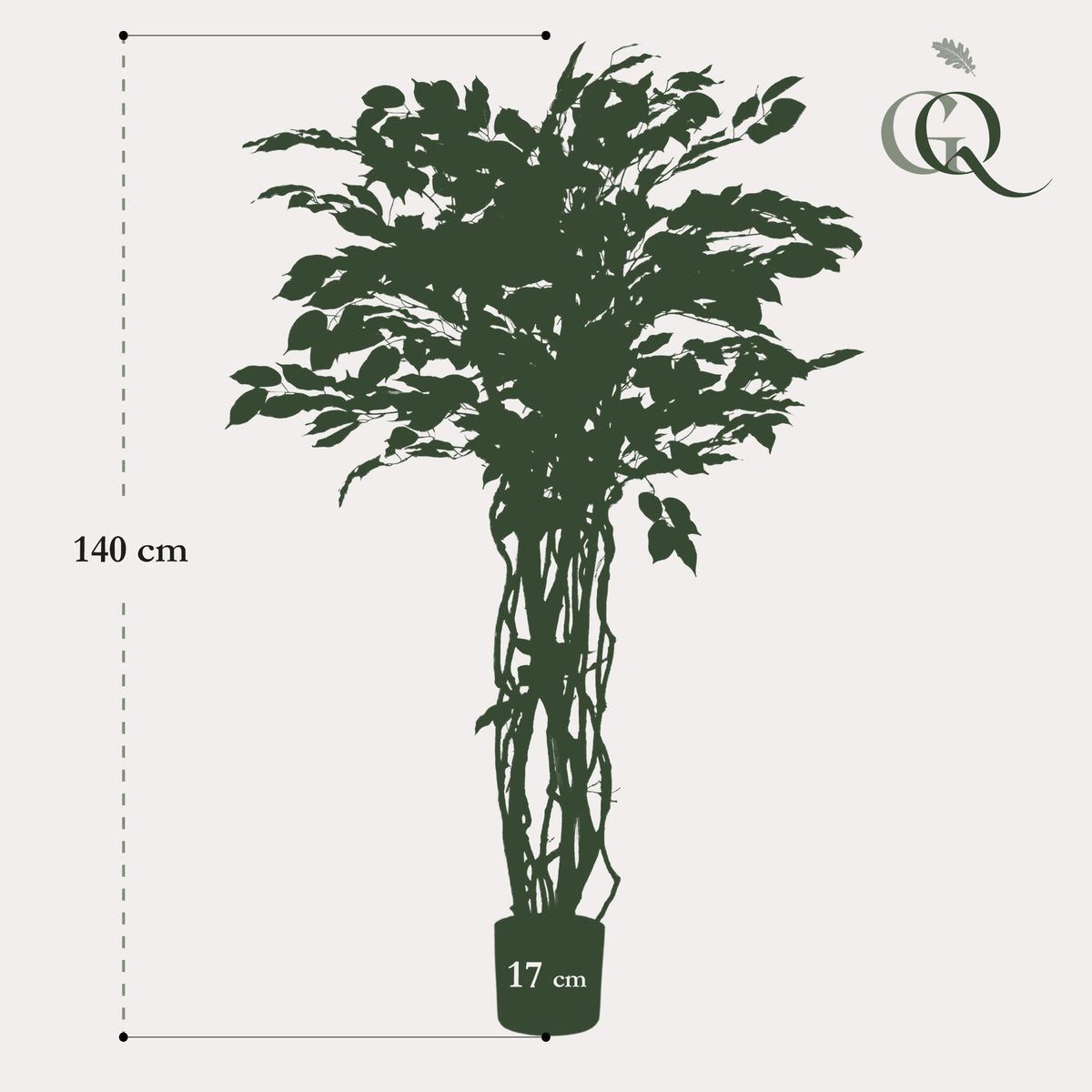 kunstplant - Ficus liana  - Vioolbladplant