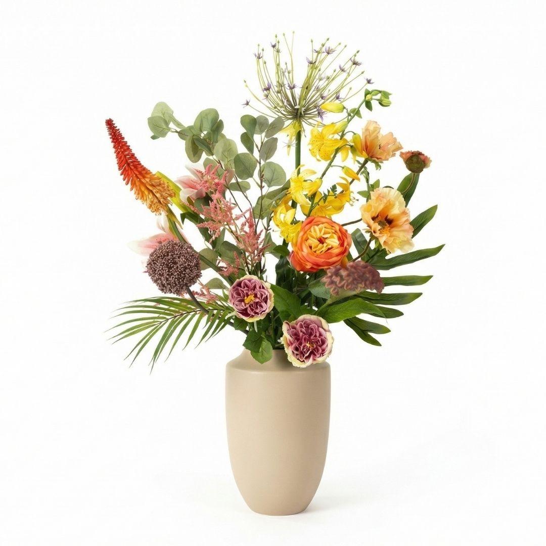 Kunstblumenstrauß - Tropical Chic Deluxe - Real Touch - 13 Stiele - ↑ 105 cm
