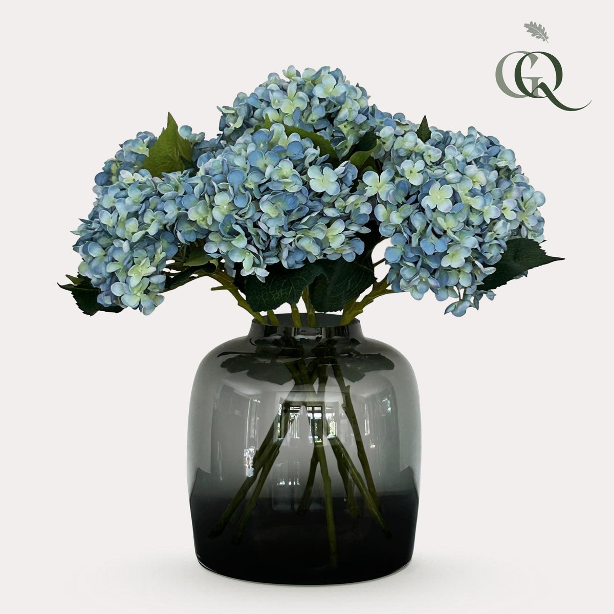 Kunsthortensien Blau - 8 Stiele à 52 cm