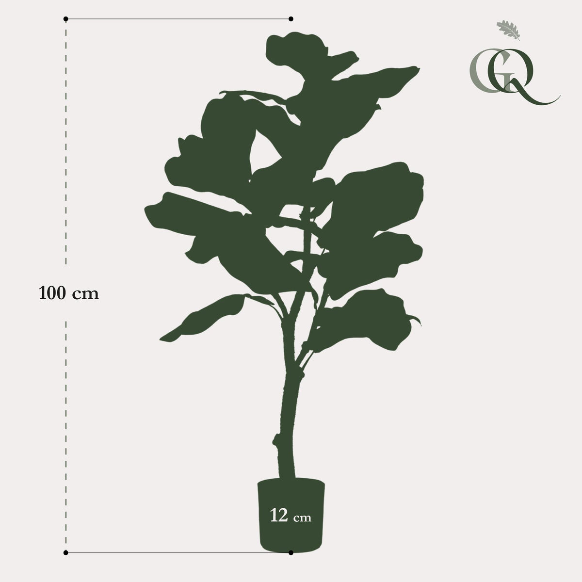 Kunstpflanze - Ficus Lyrata - Tabakspflanze