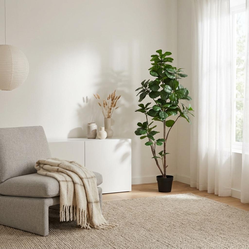 ARTIFICIAL Ficus lyrata branched