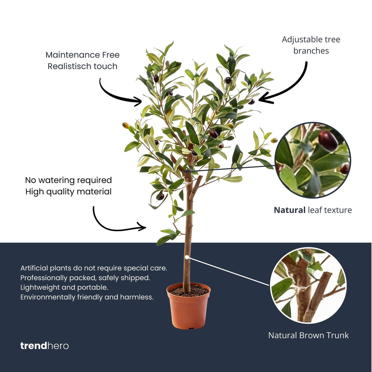 Olijfboom in pot 65cm - Kunstplant - Artificial plant