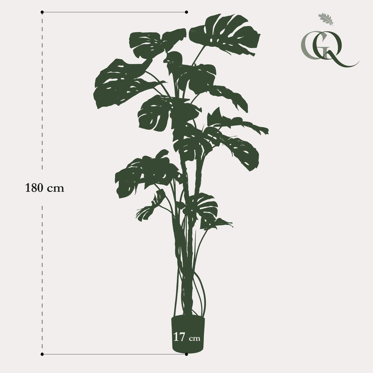 kunstplant - Monstera  - Gatenplant