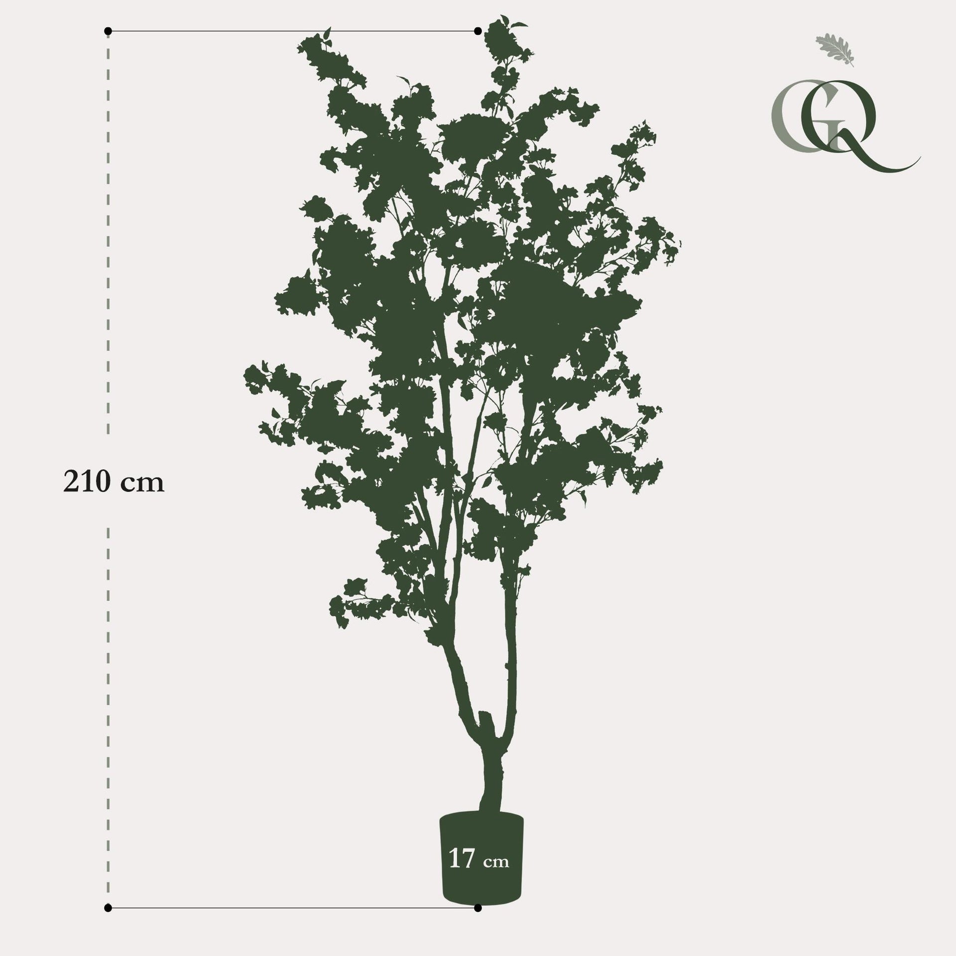 Kunstpflanze Kirschblüte (Prunus) Weiß