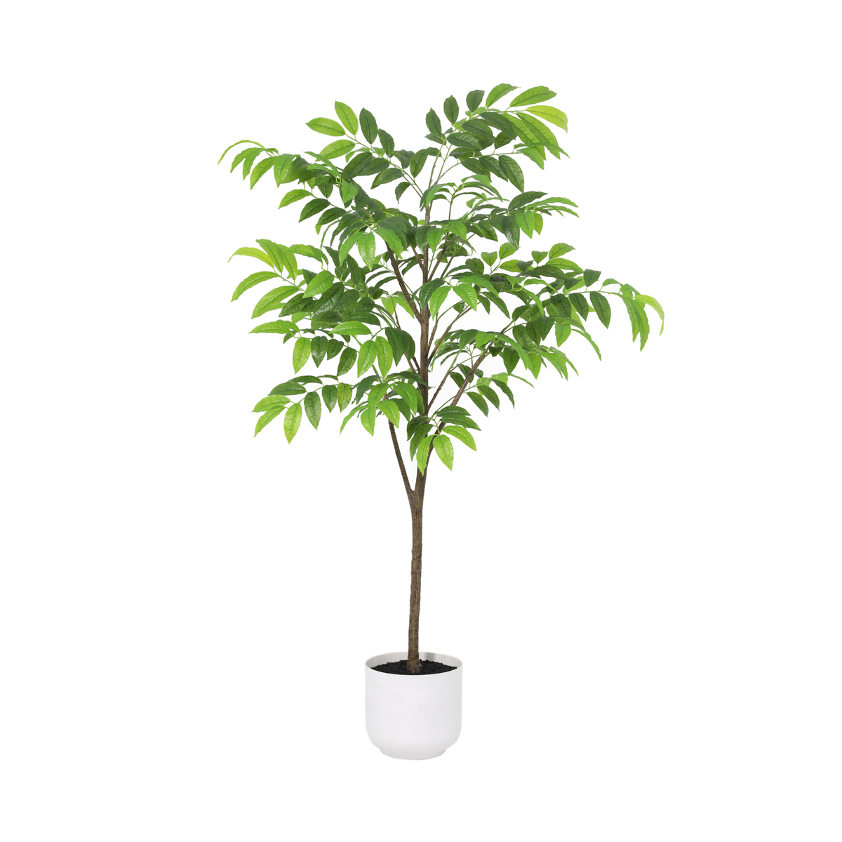 ARTIFICIAL Tropical plant including white pot