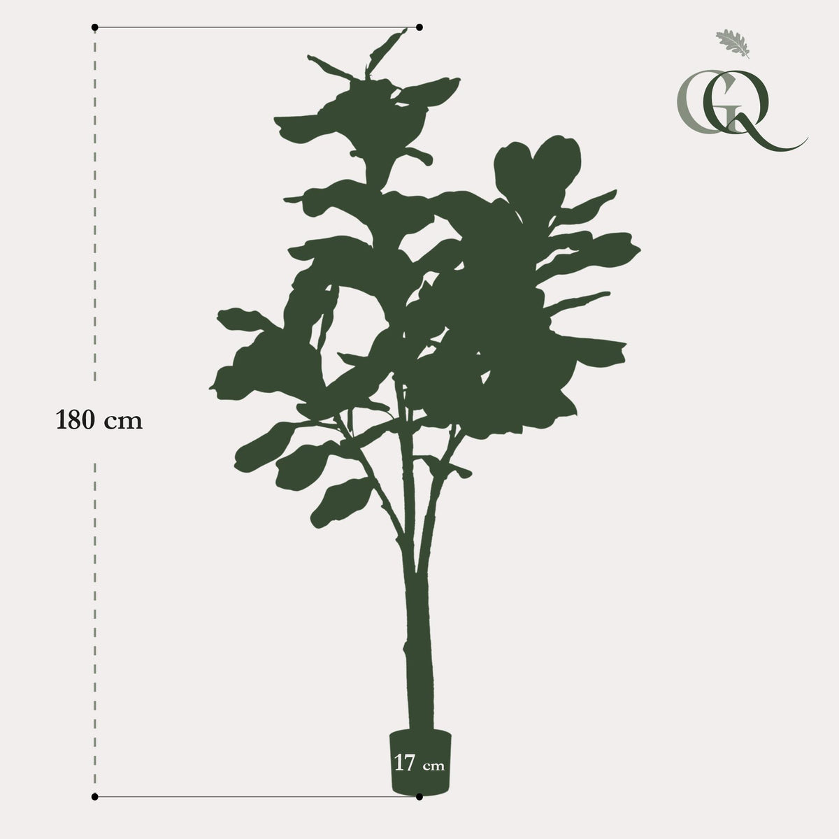 Kunstpflanze - Ficus Lyrata - Tabakspflanze