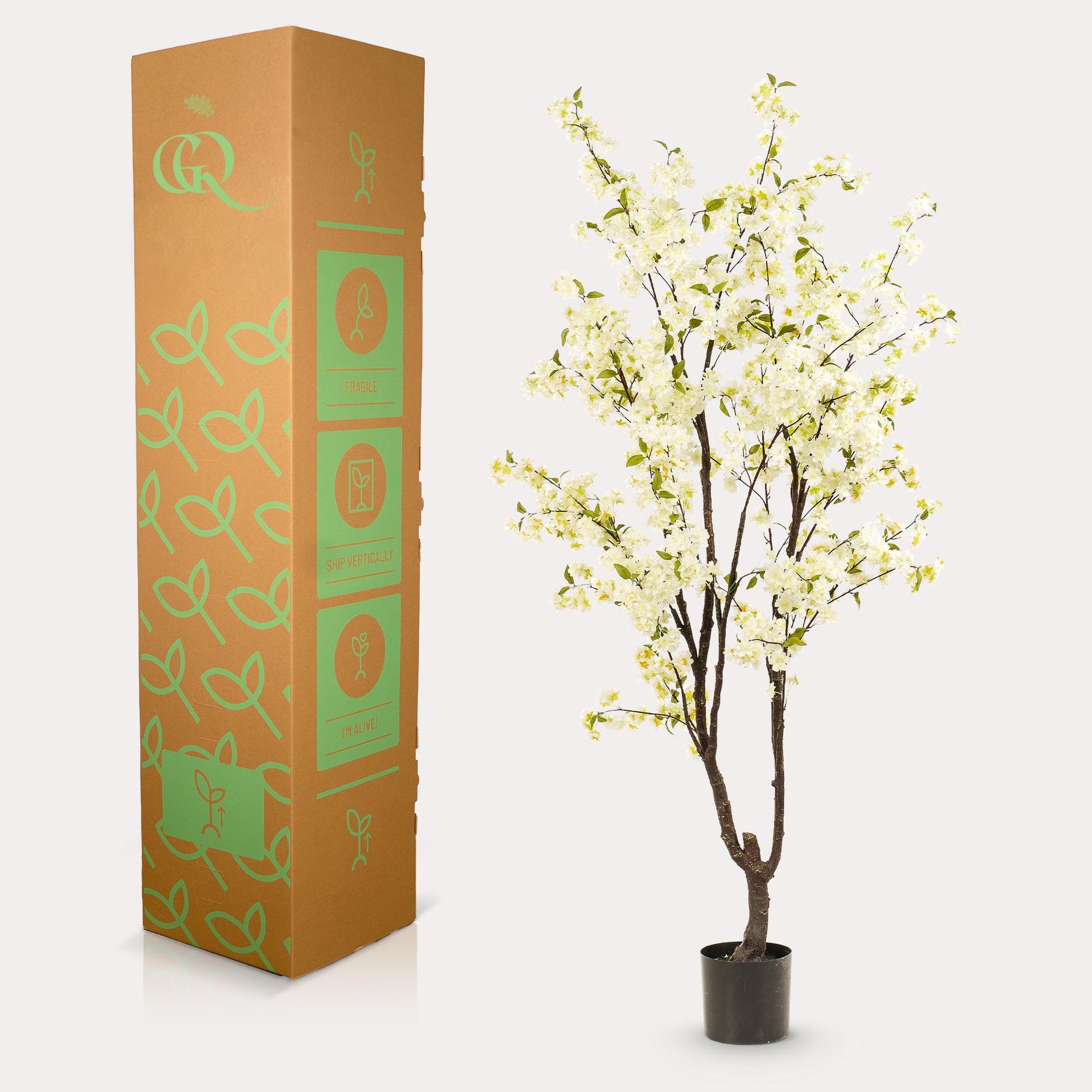 Kunstpflanze Kirschblüte (Prunus) Weiß