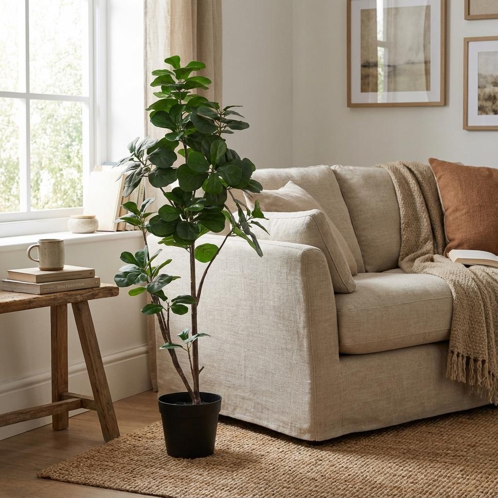ARTIFICIAL Ficus lyrata branched