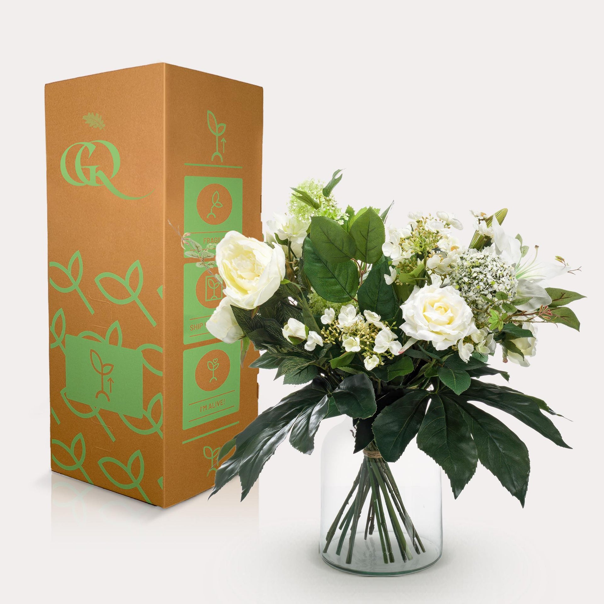 Kunstblumenstrauß M – White Dream – 60 cm