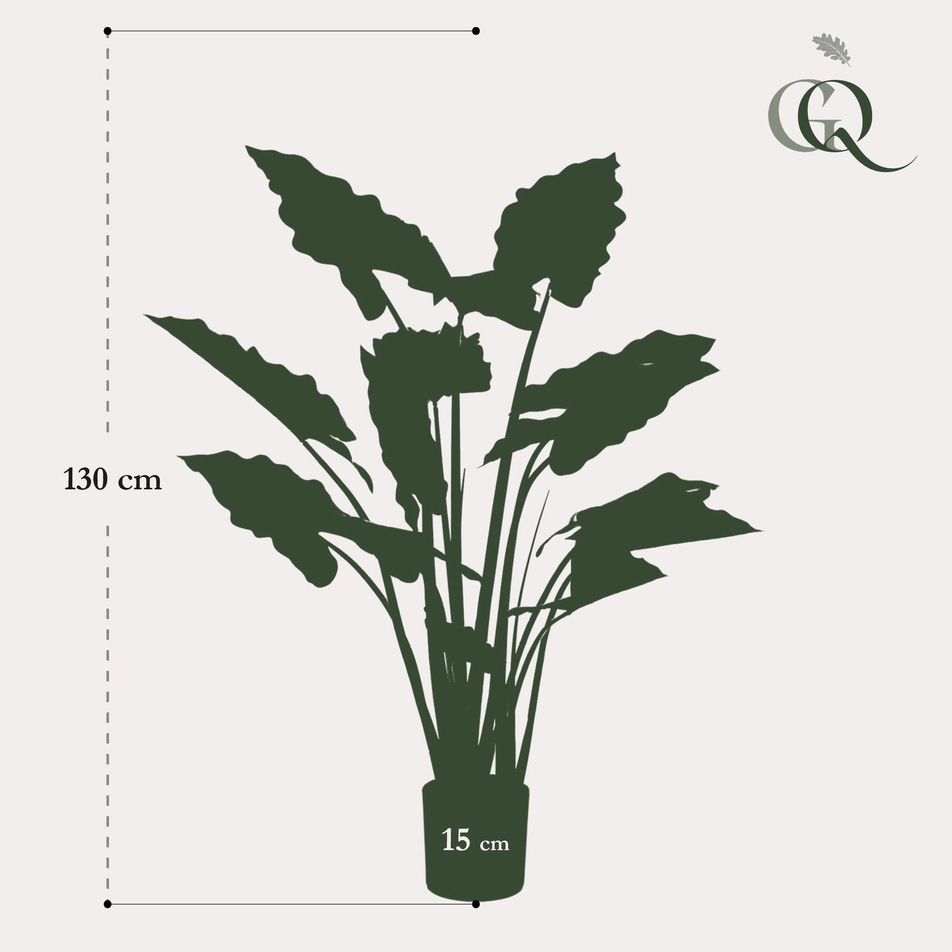 Kunstpflanze – Colocasia Pink China – Elefantenohr – 130 cm