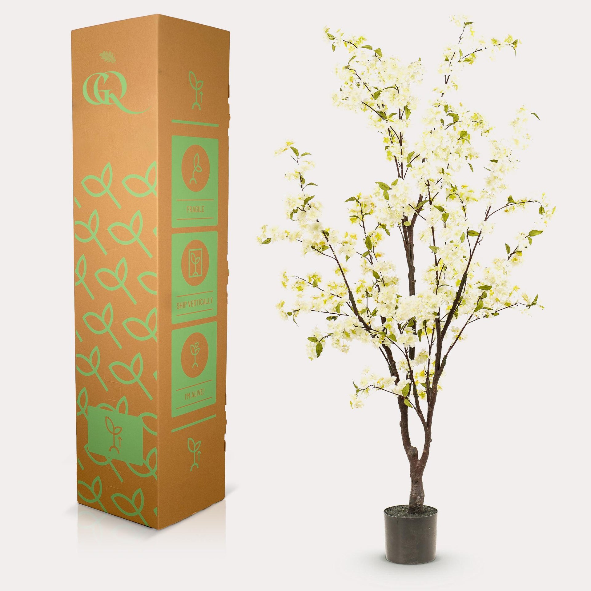 Kunstpflanze Kirschblüte (Prunus) Weiß