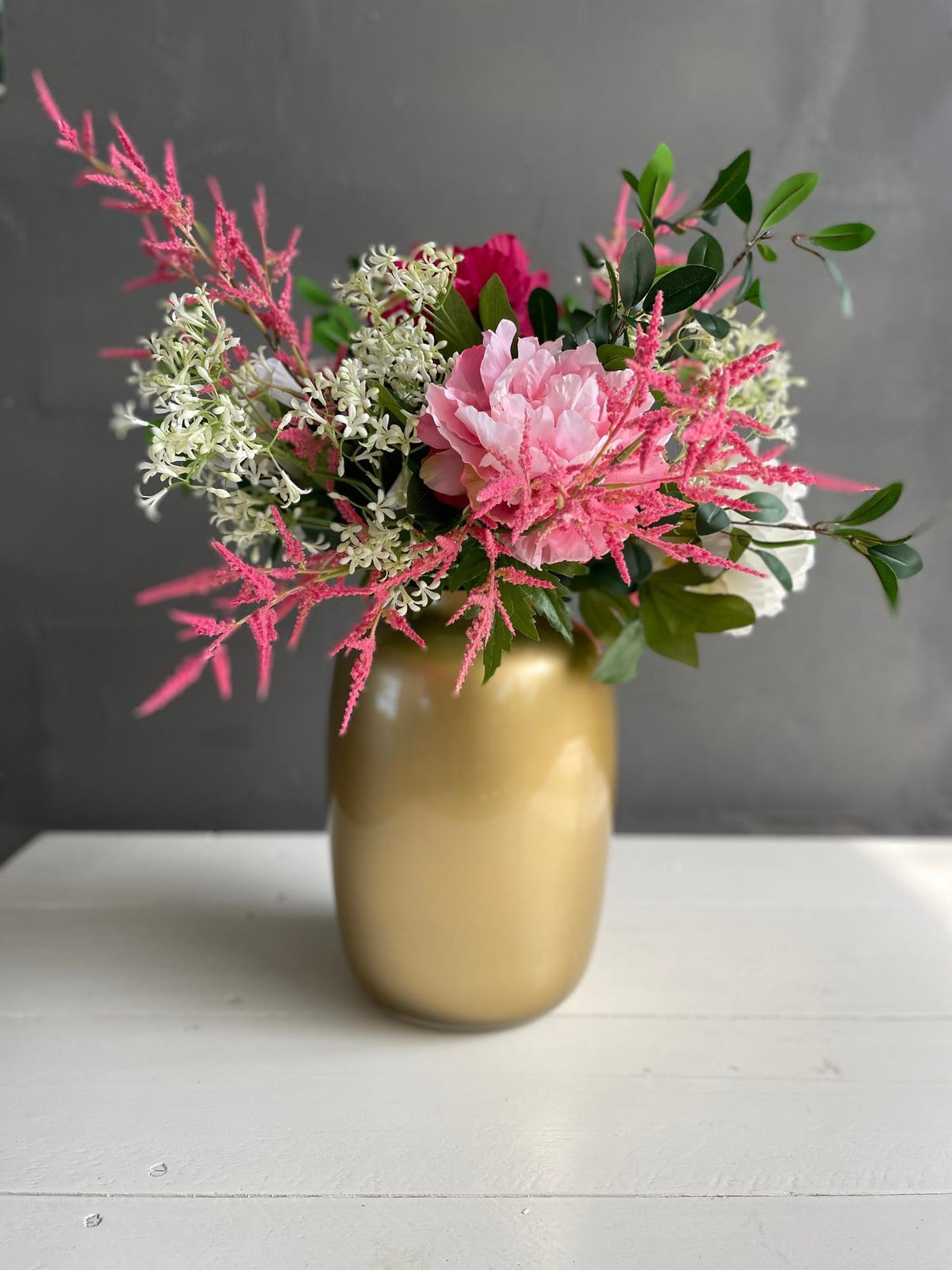 Kunstblumenstrauß Shiny Pink