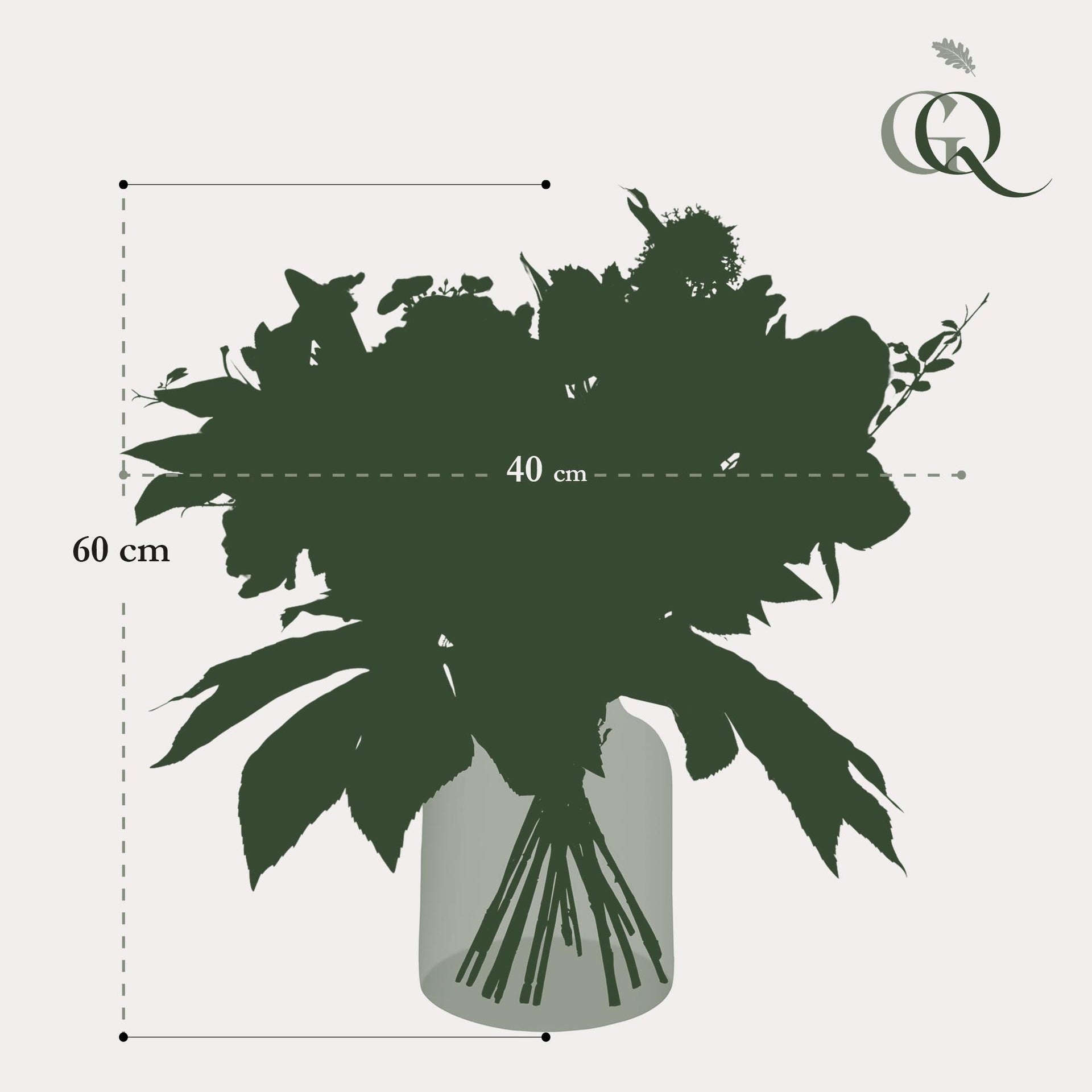 Kunstblumenstrauß M – White Dream – 60 cm