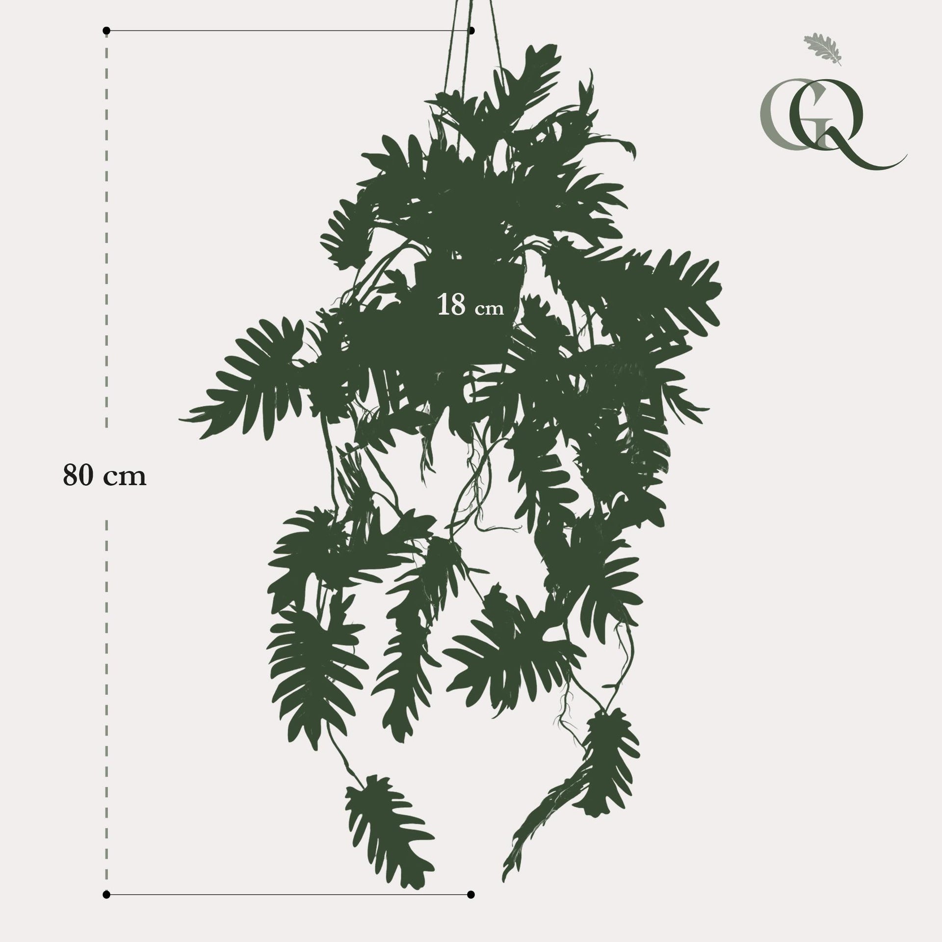 Kunstpflanze – Philodendron – 80 cm