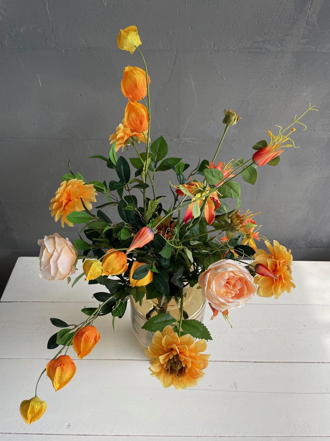 Kunstblumenstrauß Pretty Orange