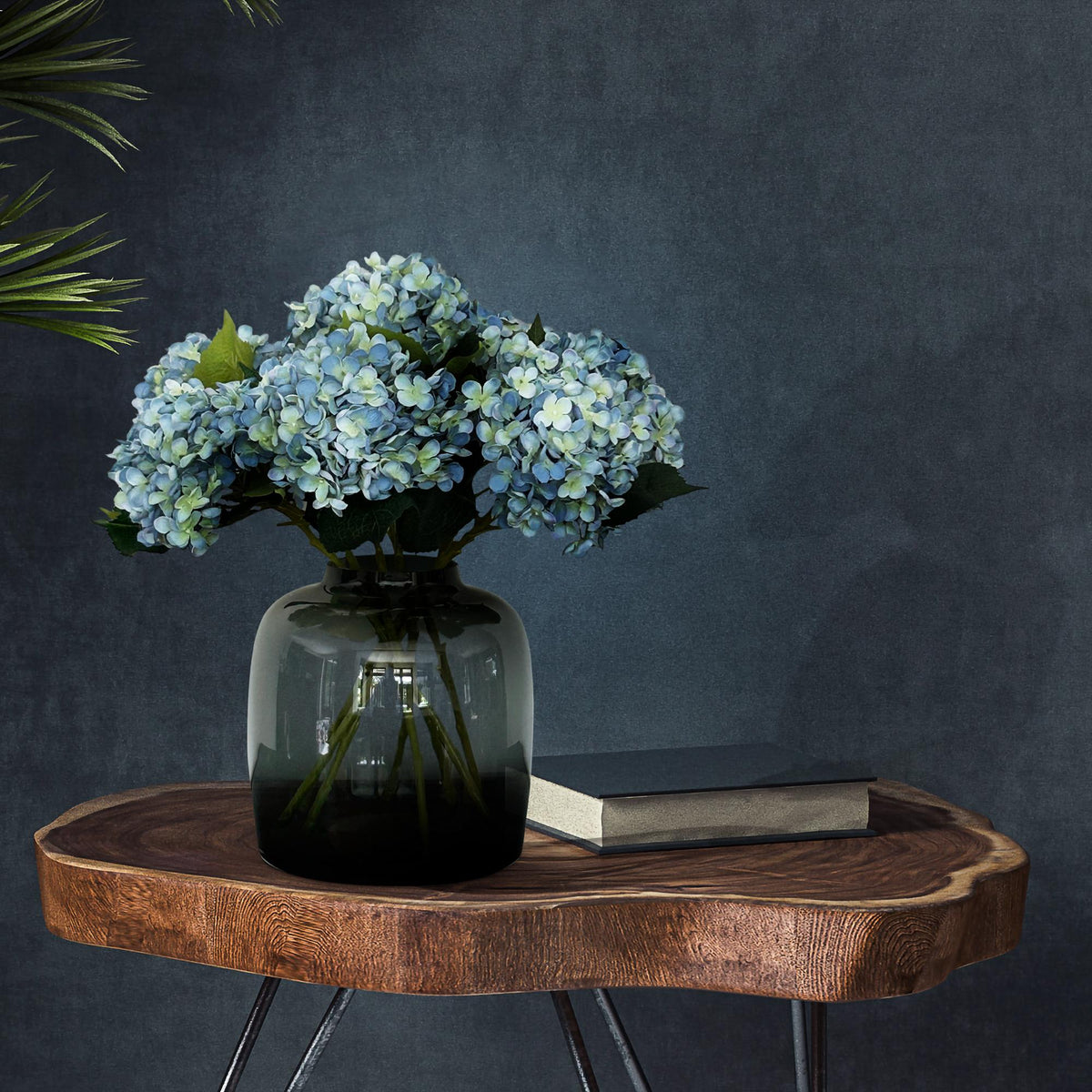 Kunsthortensien Blau - 8 Stiele à 52 cm