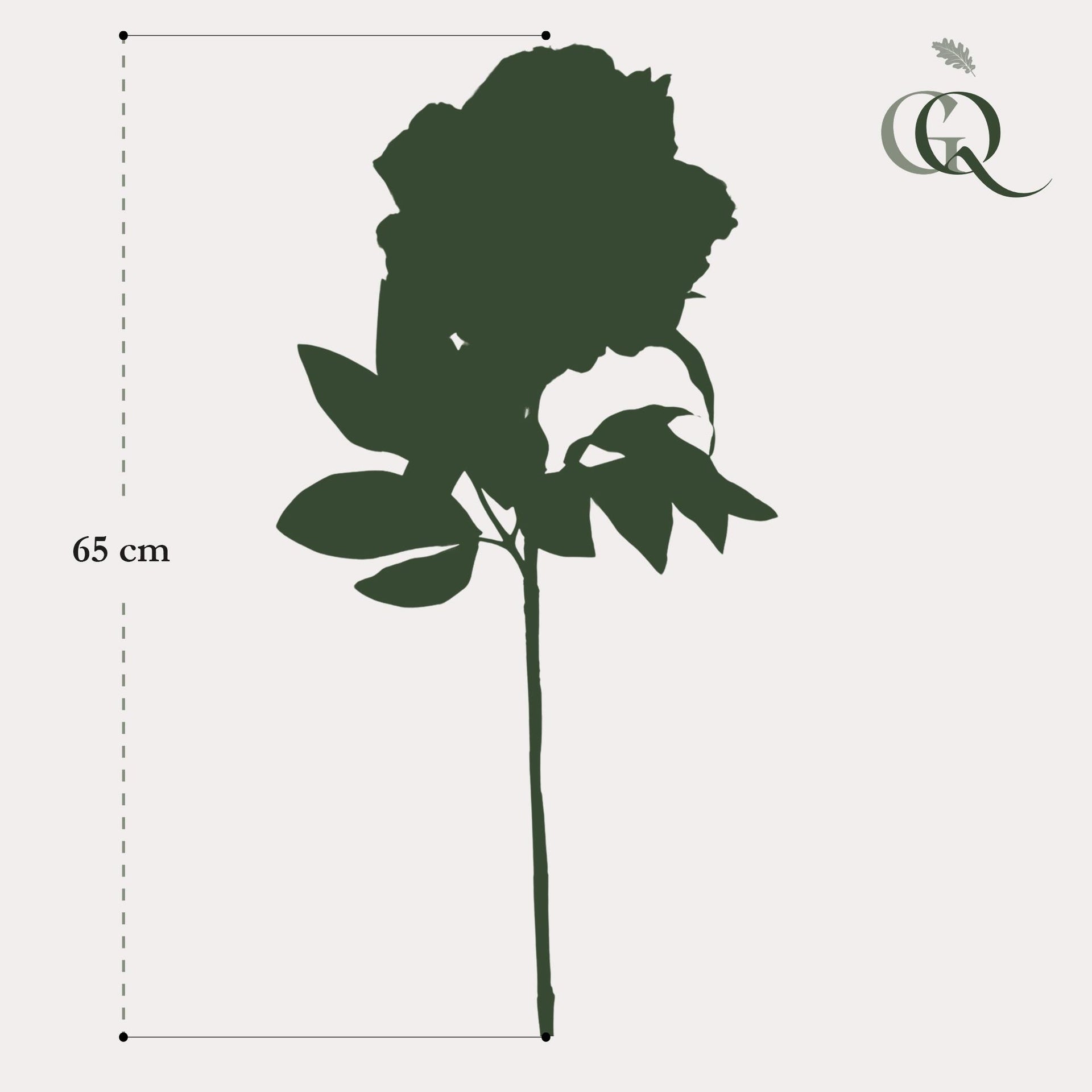 Kunstpfingstrosen Creme – 5 Stiele à 65 cm