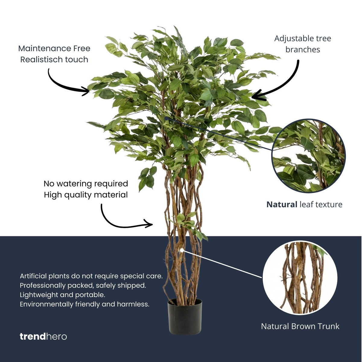 Ficus Liana Kunstbaum 140cm - Künstliche Pflanze