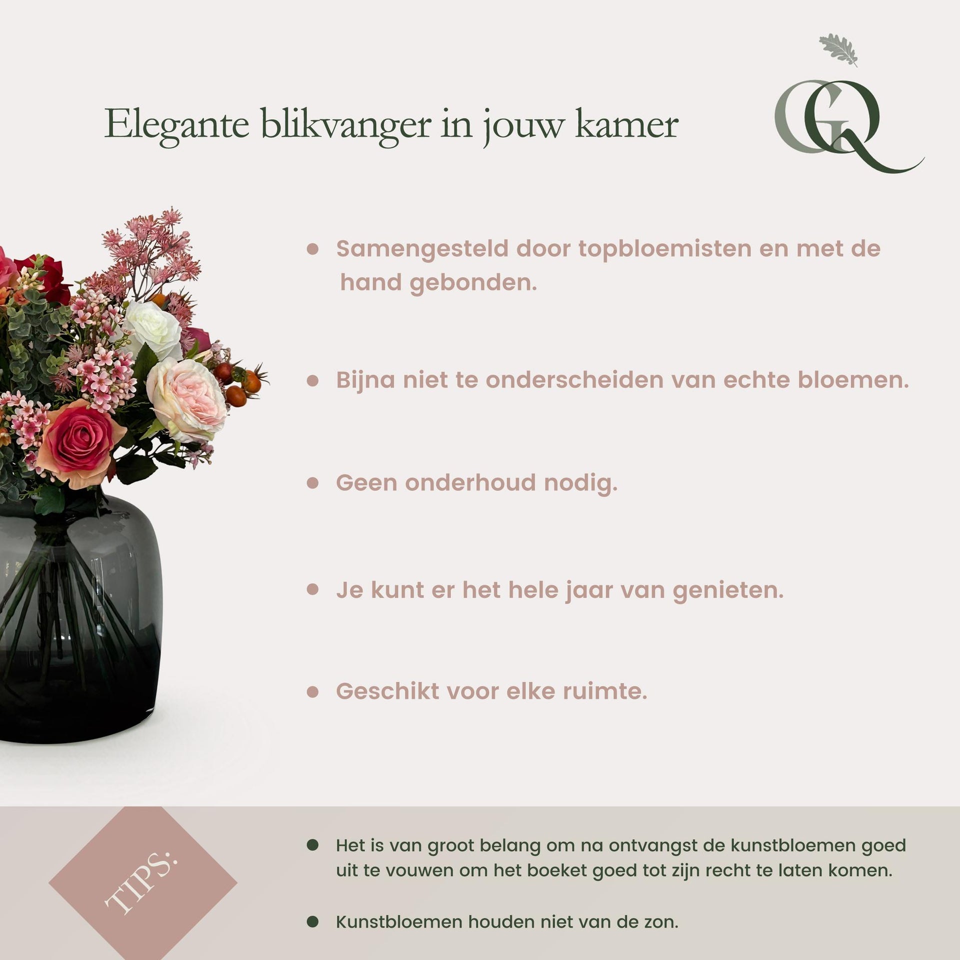 Kunstblumenstrauß L – Pretty Pink – 89 cm