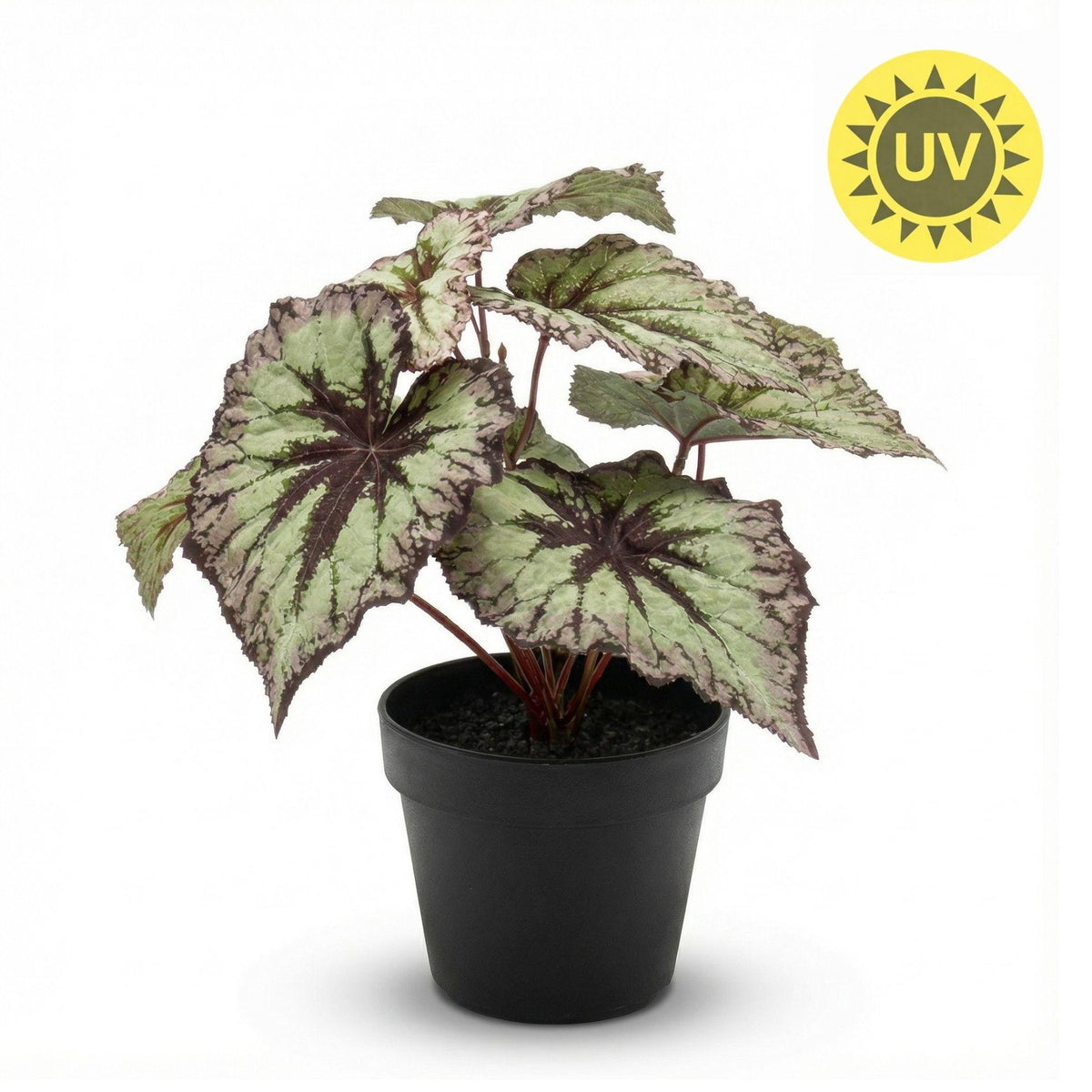 Begonia 26 cm - Kunstplant in pot - UV - Artificial plant